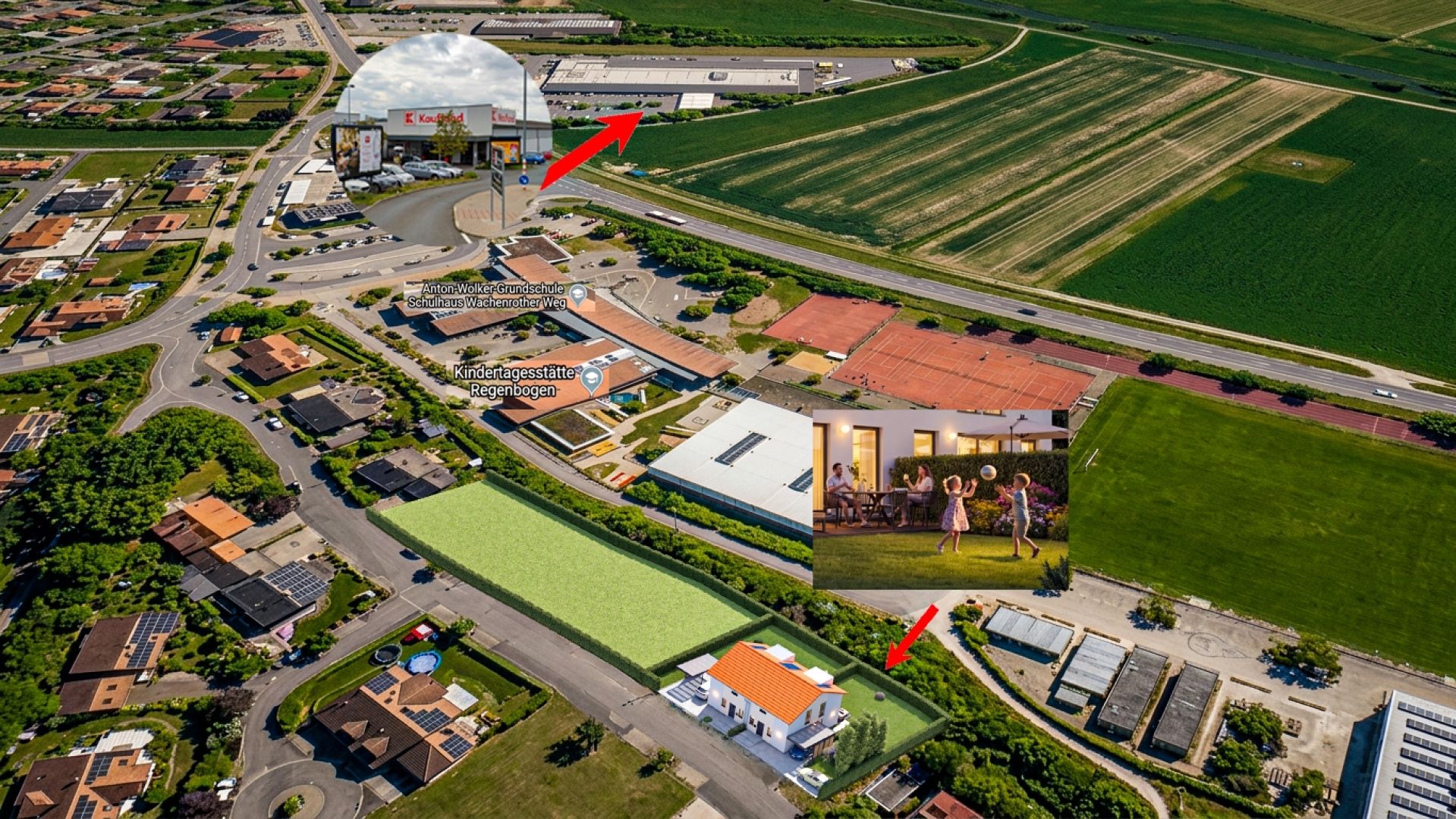 Luftaufnahme der Lage in Höchstadt